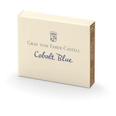 Graf-von-Faber-Castell - 6 cartuchos de tinta azul cobalto