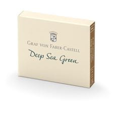 Graf-von-Faber-Castell - 6 cartuchos de tinta, Verde Mar profundo