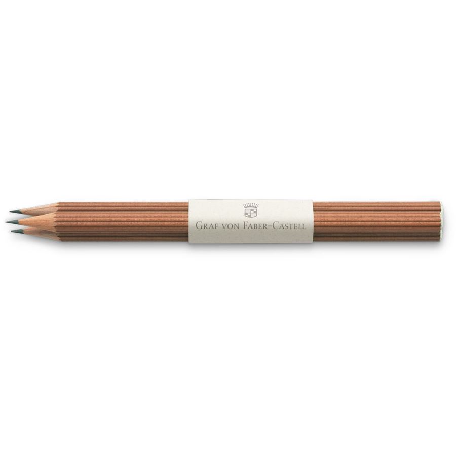 Graf-von-Faber-Castell - 3 lápis de grafite, marrom
