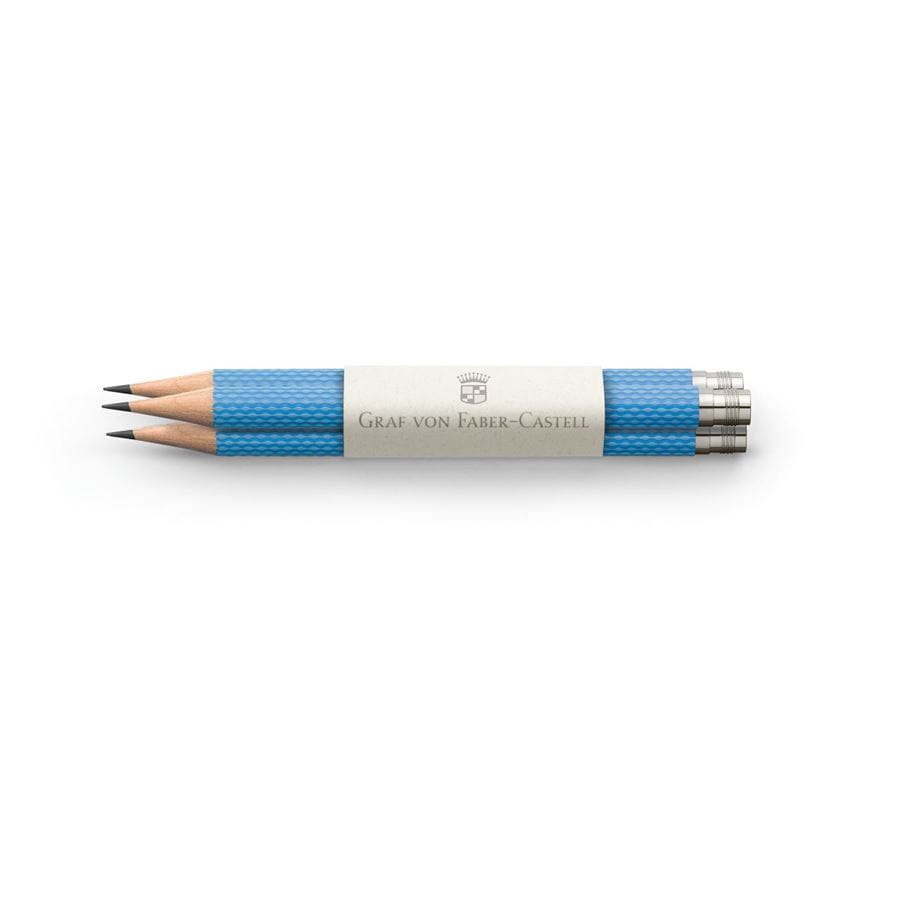 Graf-von-Faber-Castell - 3 Lápis de Bolso No. V, Azul Gulf