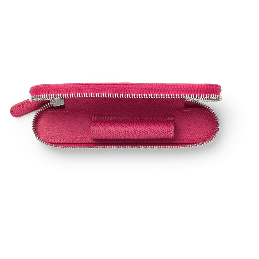 Graf-von-Faber-Castell - Estojo padrão para 1 caneta com zíper Epsom, Eletric Pink