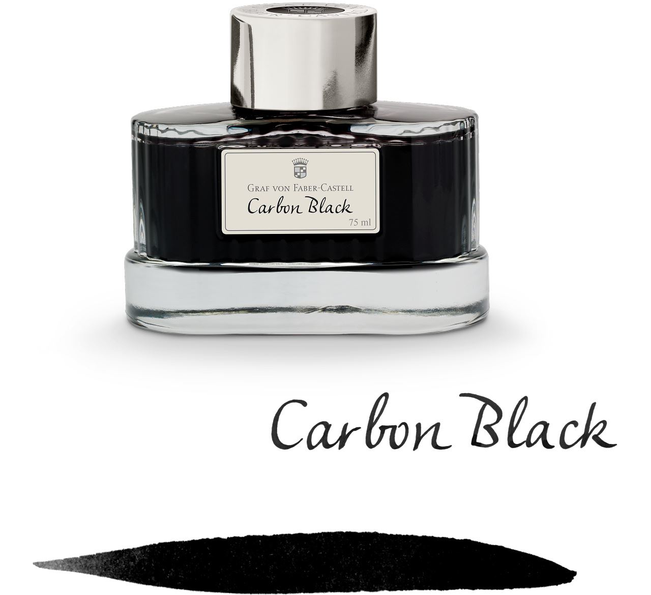 Graf-von-Faber-Castell - Frasco de tinta na cor Carbon Black, 75ml