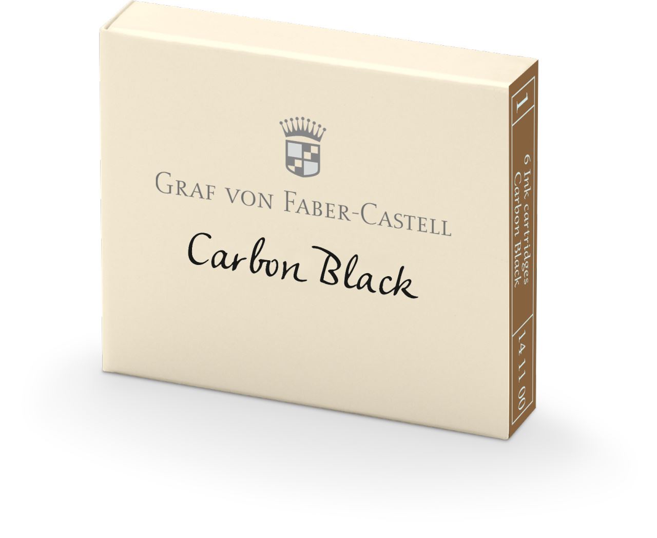 Graf-von-Faber-Castell - 6 cartuchos de tinta carbon black