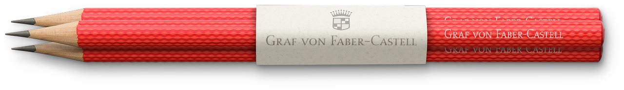 Graf-von-Faber-Castell - 3 Lápis Guilloche, Vermelho Índia