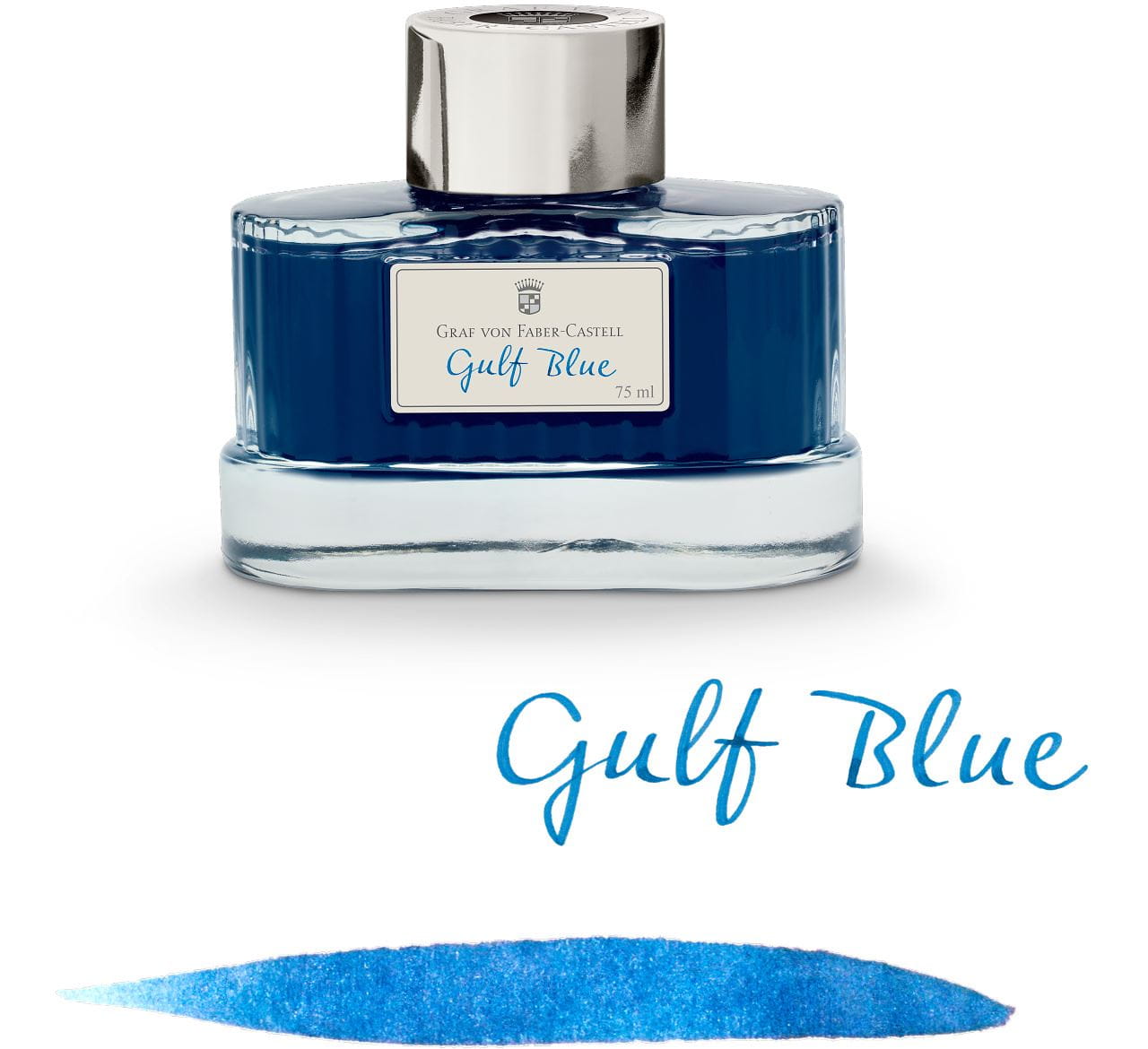 Graf-von-Faber-Castell - Frasco de Tinta na cor Azul Gulf, 75ml