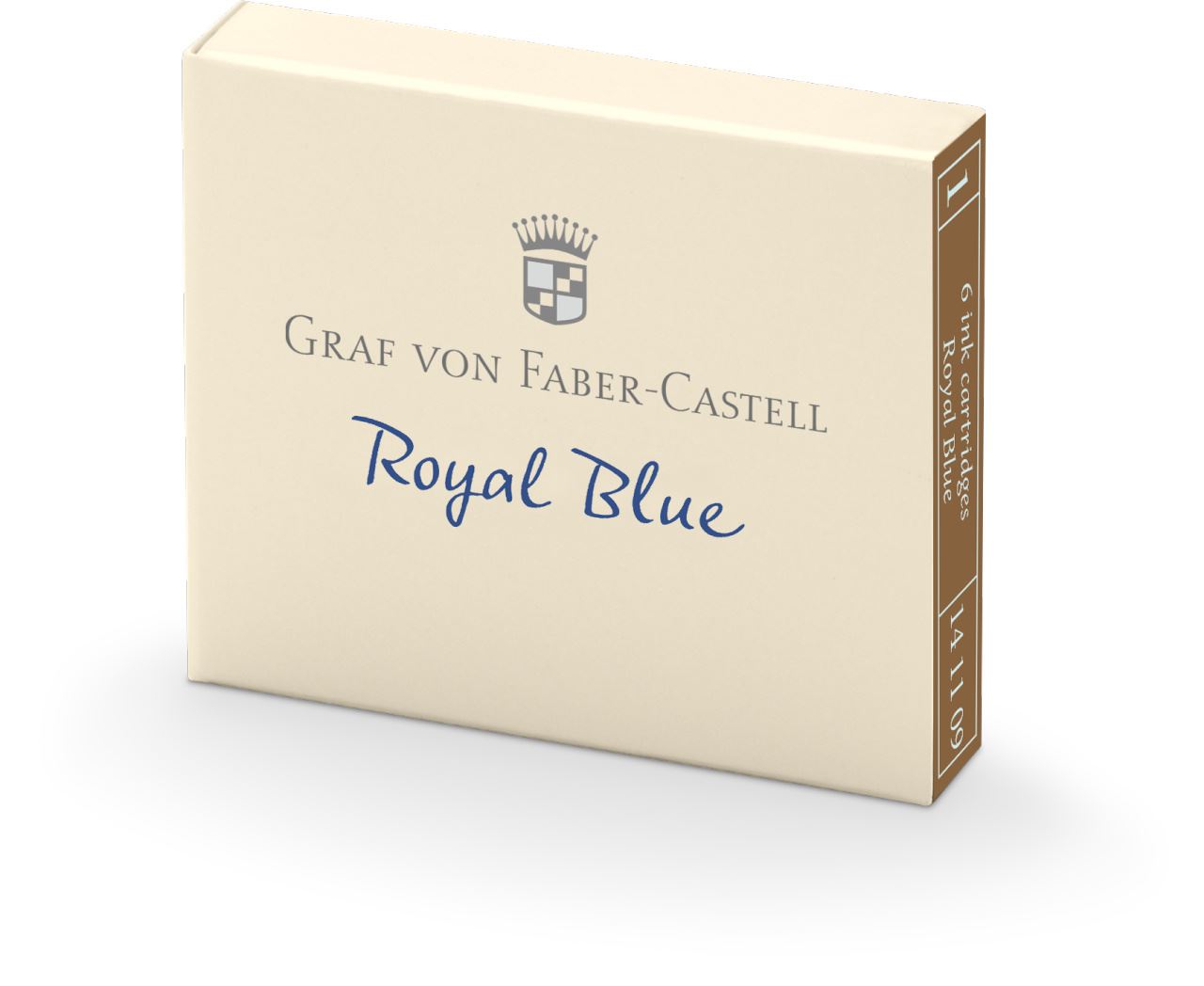 Graf-von-Faber-Castell - 6 cartuchos de tinta, Azul Royal
