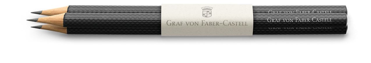 Graf-von-Faber-Castell - 3 Lápis Guilloche, Preto