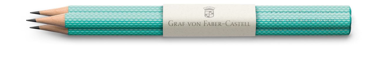 Graf-von-Faber-Castell - 3 Lápis Guilloche, Turquesa