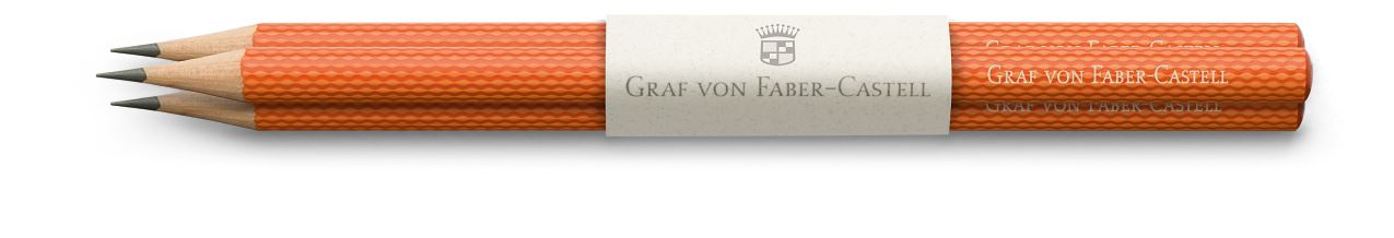 Graf-von-Faber-Castell - 3 Lápis Guilloche, Laranja