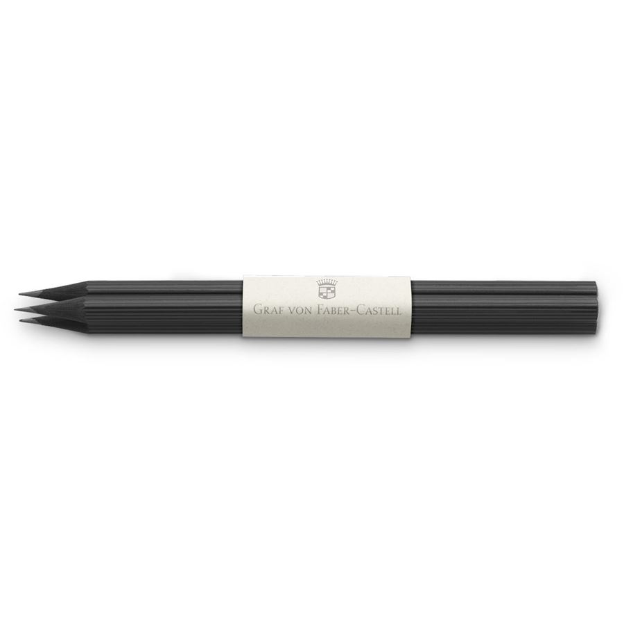 Graf-von-Faber-Castell - 3 lápis de grafite, preto