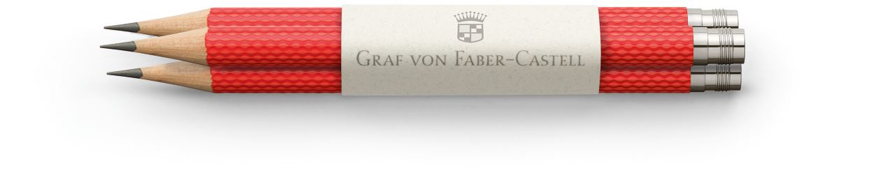 Graf-von-Faber-Castell - 3 Lápis de Bolso No. V, Vermelho Índia