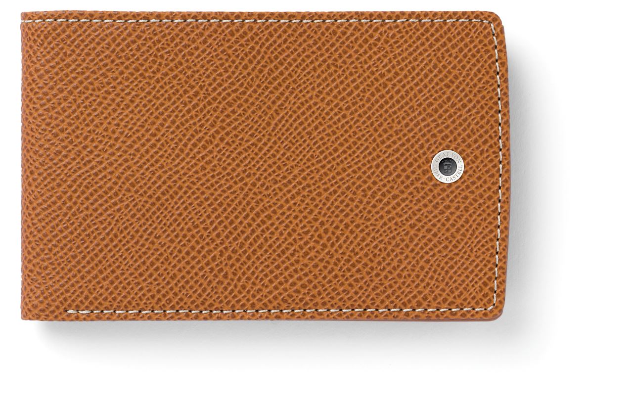 Graf-von-Faber-Castell - Porta cartão de crédito pequeno, marrom granulado