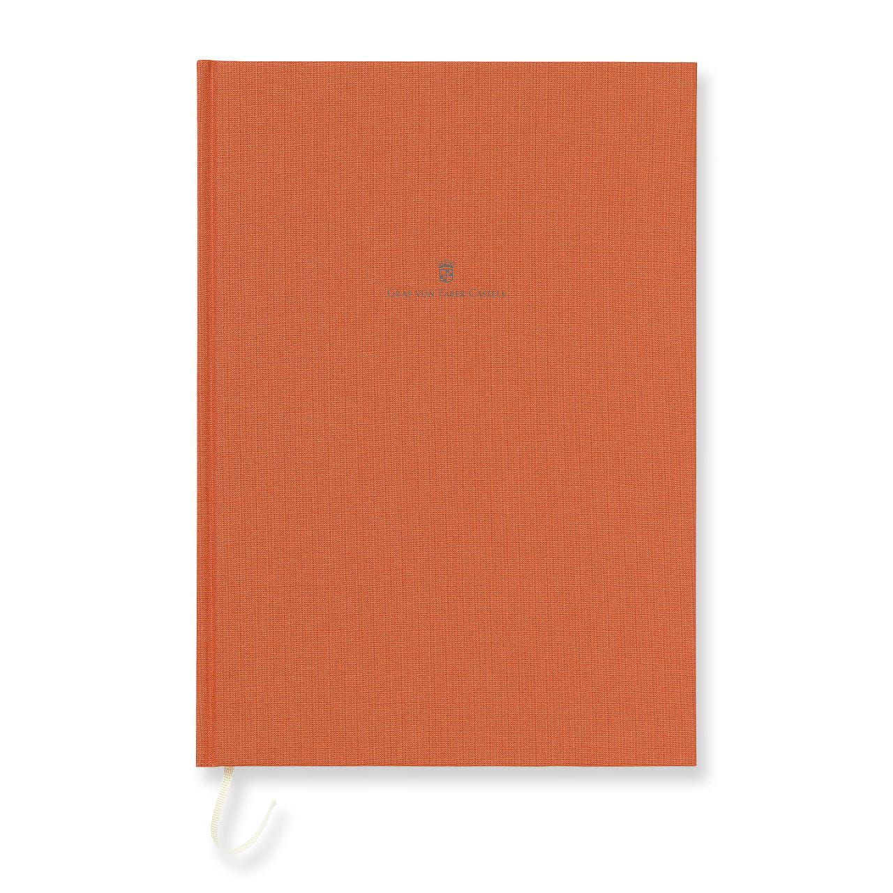 Graf-von-Faber-Castell - Caderno com capa de linho de tamanho A4, Laranja