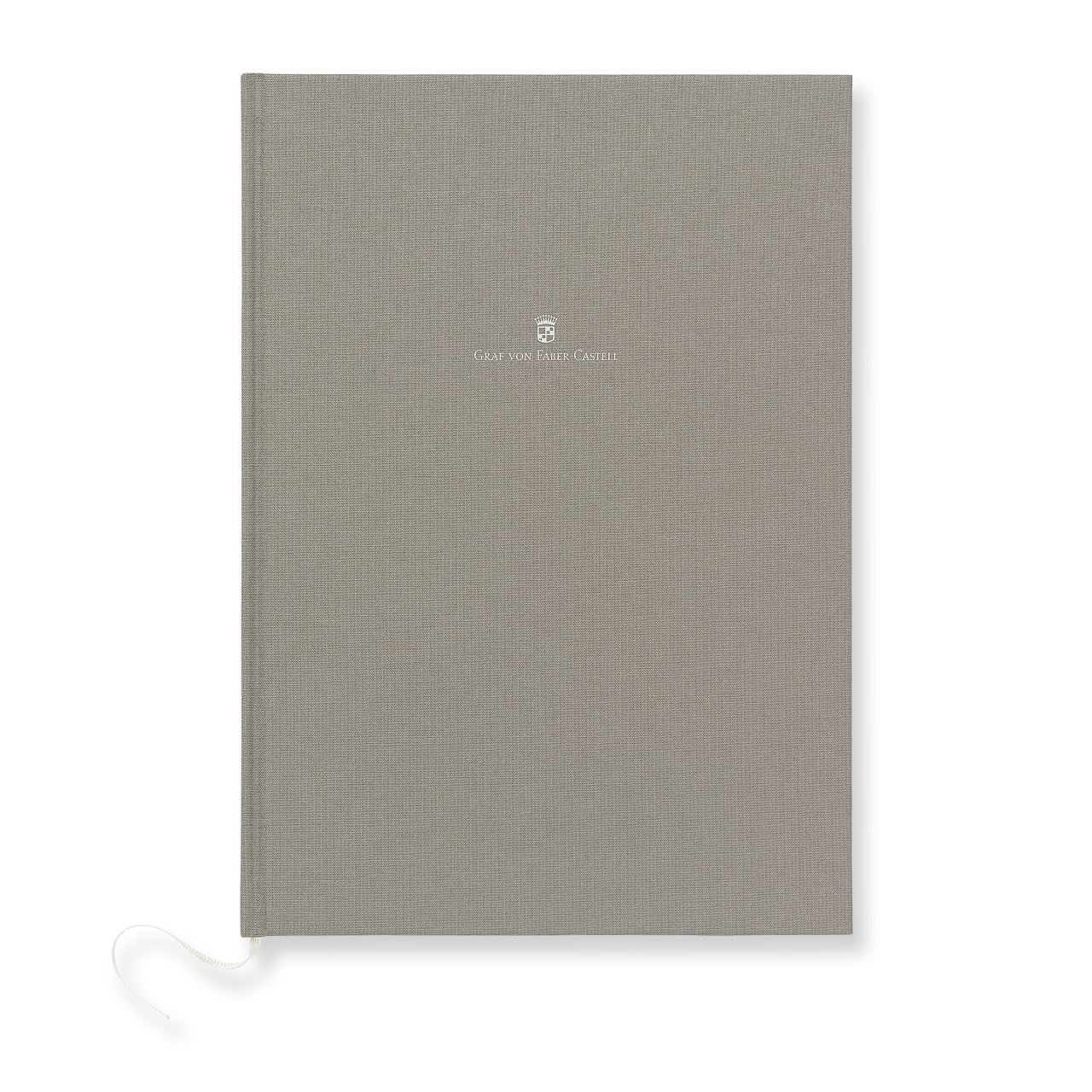 Graf-von-Faber-Castell - Caderno com capa de linho A4 Cinza Pedra