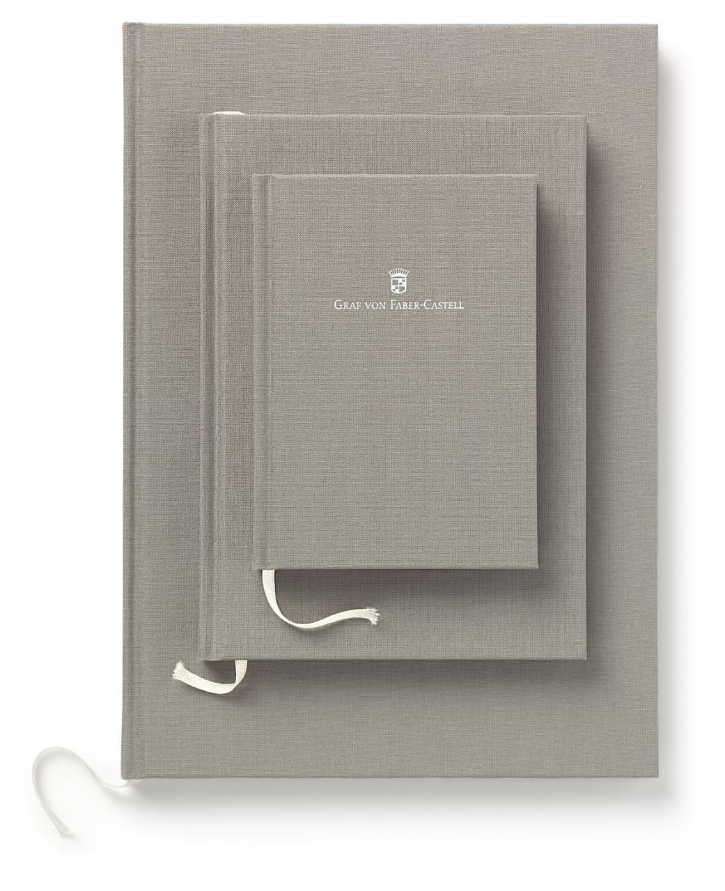Graf-von-Faber-Castell - Caderno com capa de linho de tamanho A4, Cinza