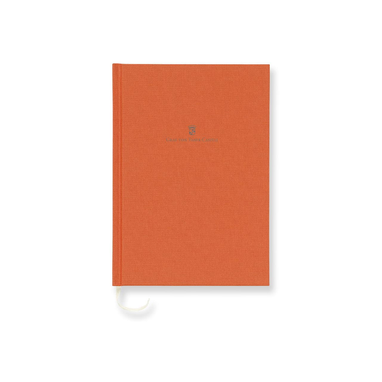Graf-von-Faber-Castell - Caderno com capa de linho de tamanho A5, Laranja