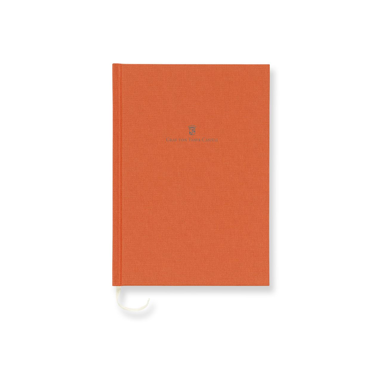 Graf-von-Faber-Castell - Caderno com capa de linho de tamanho A5, Laranja