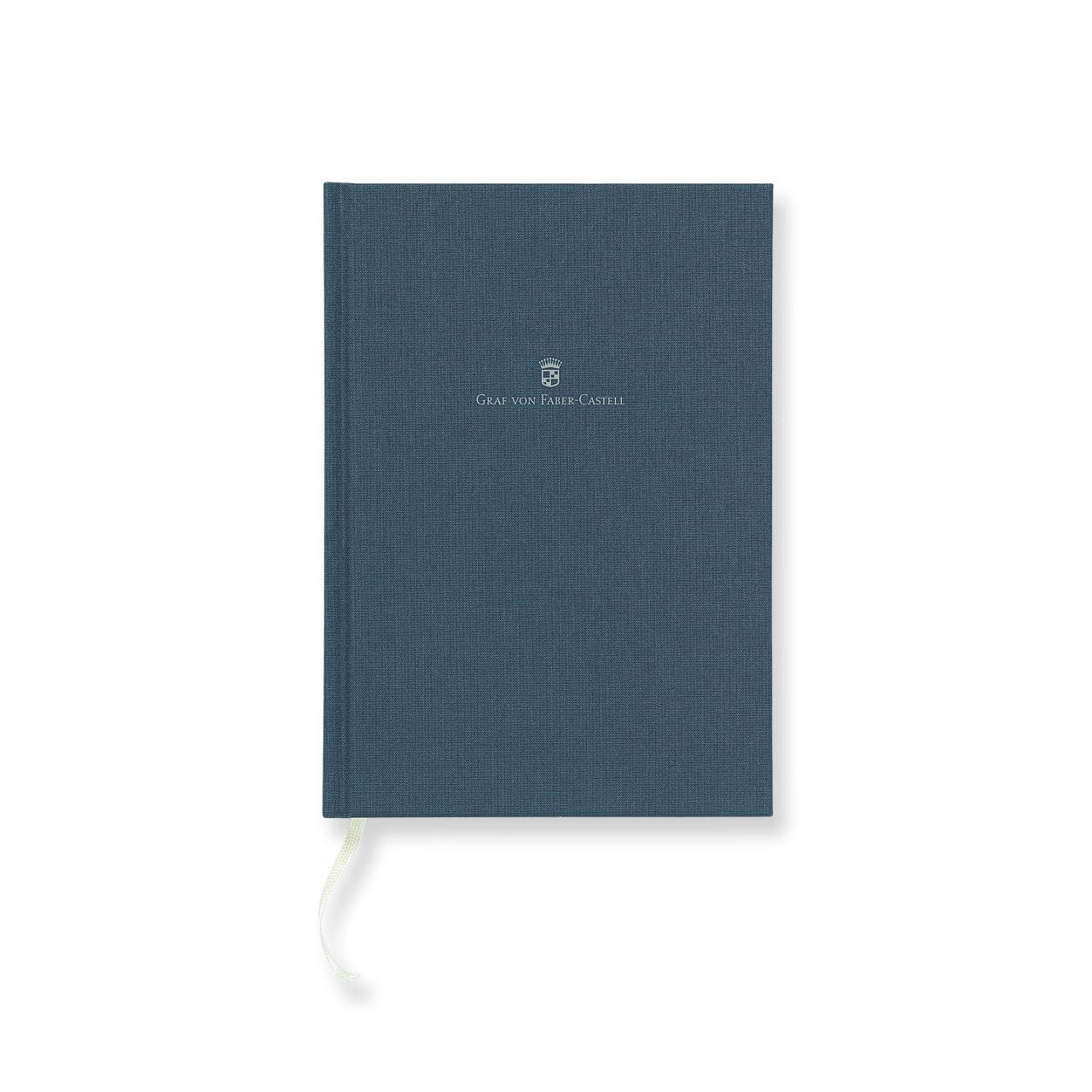 Graf-von-Faber-Castell - Caderno com capa de linho de tamanho A5, Azul