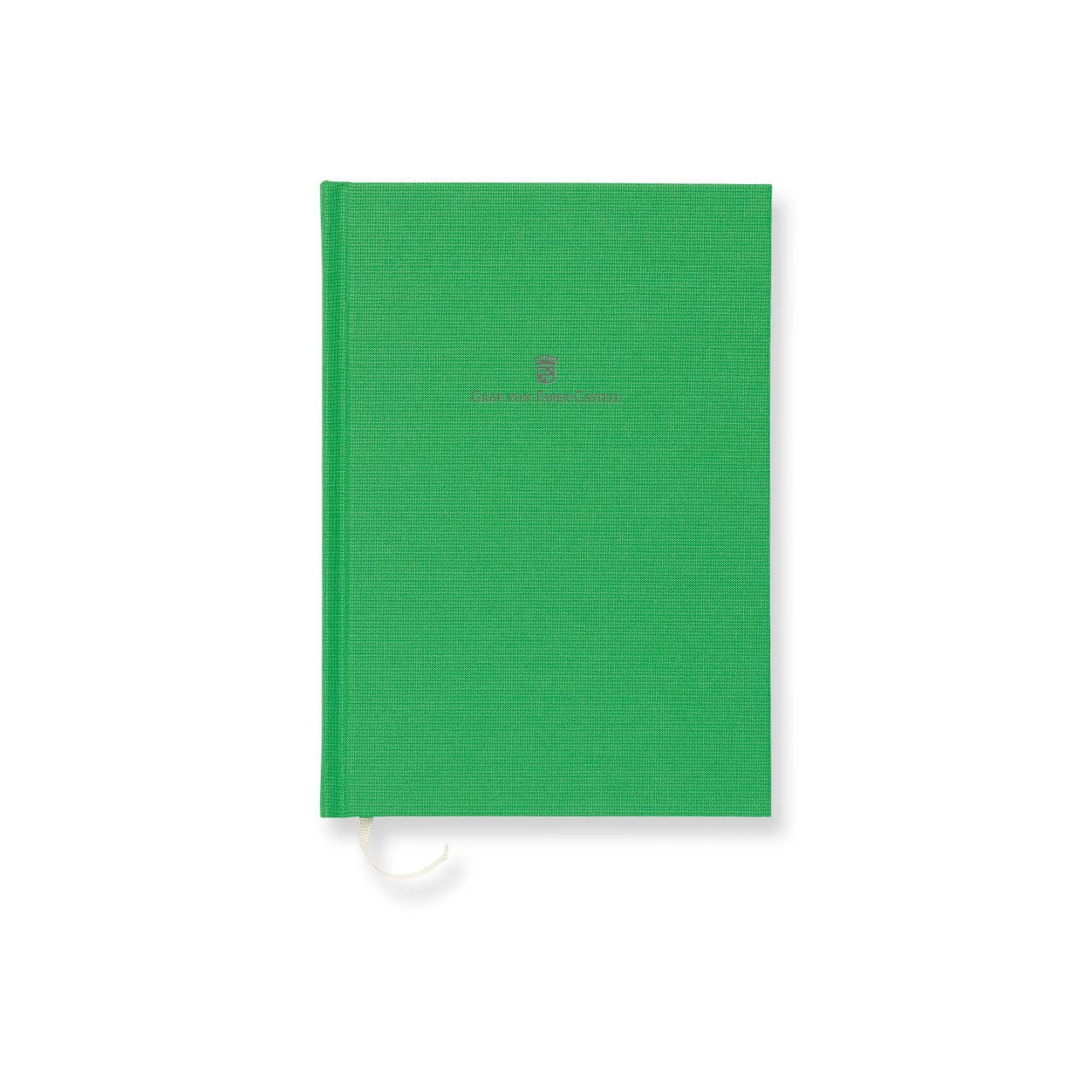 Graf-von-Faber-Castell - Caderno com capa de linho de tamanho A5, Verde Viper