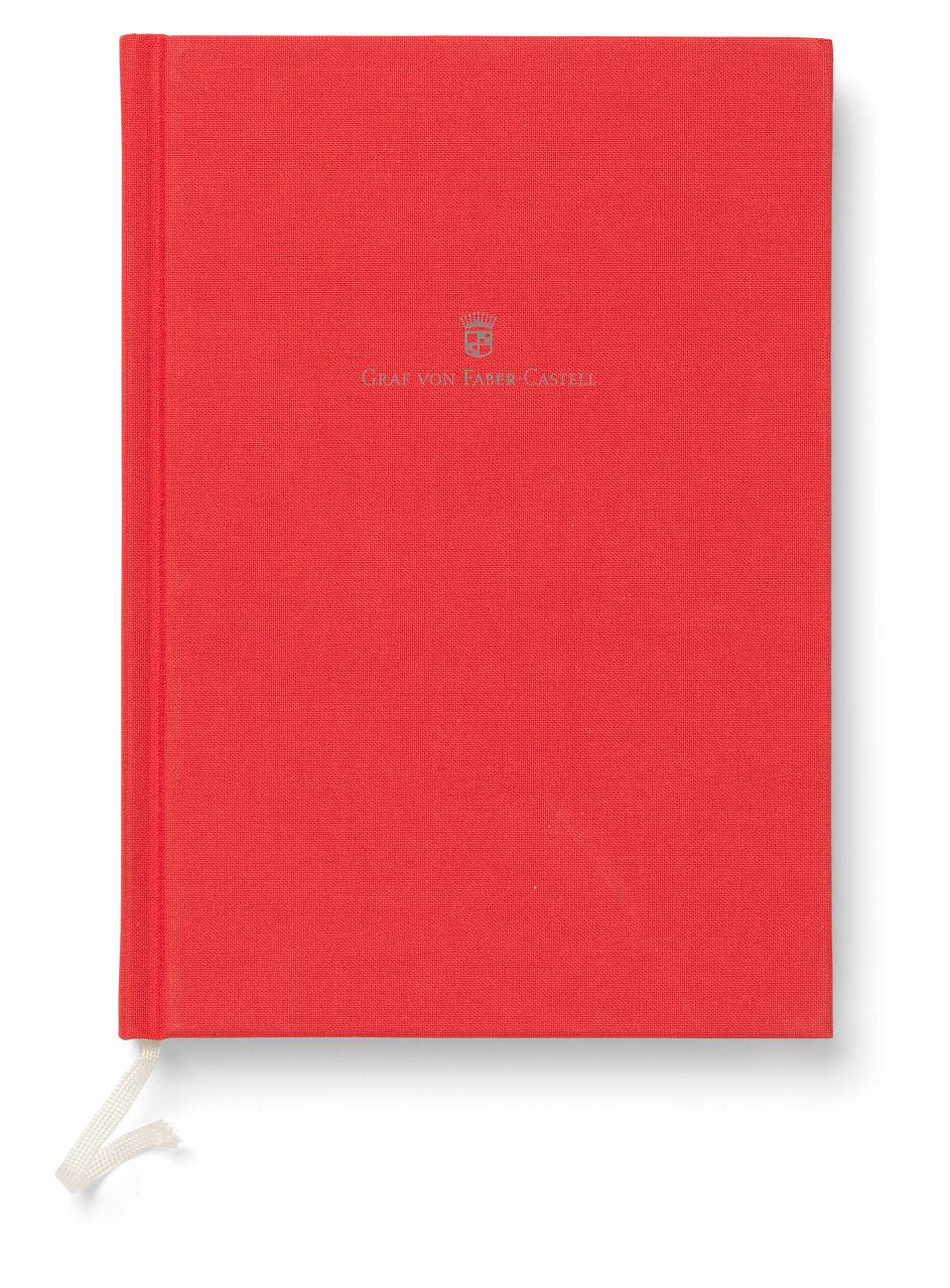 Graf-von-Faber-Castell - Caderno com capa de linho A5 Vermelho India