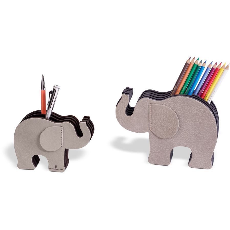 Graf-von-Faber-Castell - Porta-canetas Elefante pequeno, Nobuck